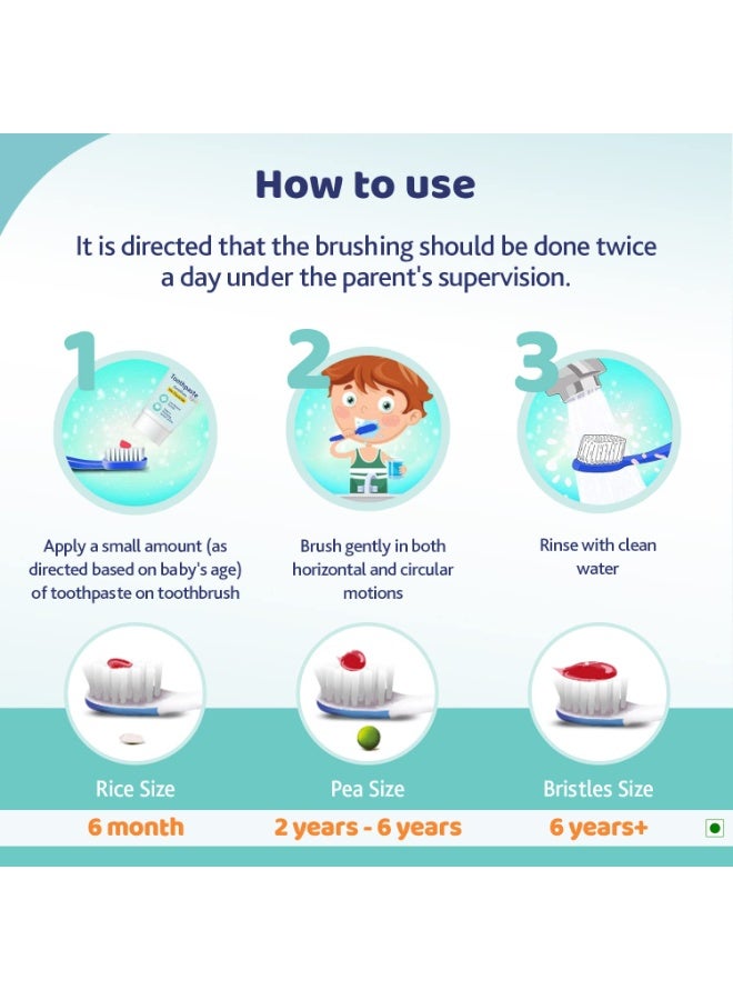 Chicco Toothpaste for Kids Best for Baby (1y-6y), Mix Fruit Flavour, 50g | Fluoride-Free & Low Abrasive | Removes Plaque, Helps Prevent Cavities | IDA Accepted - Image 4